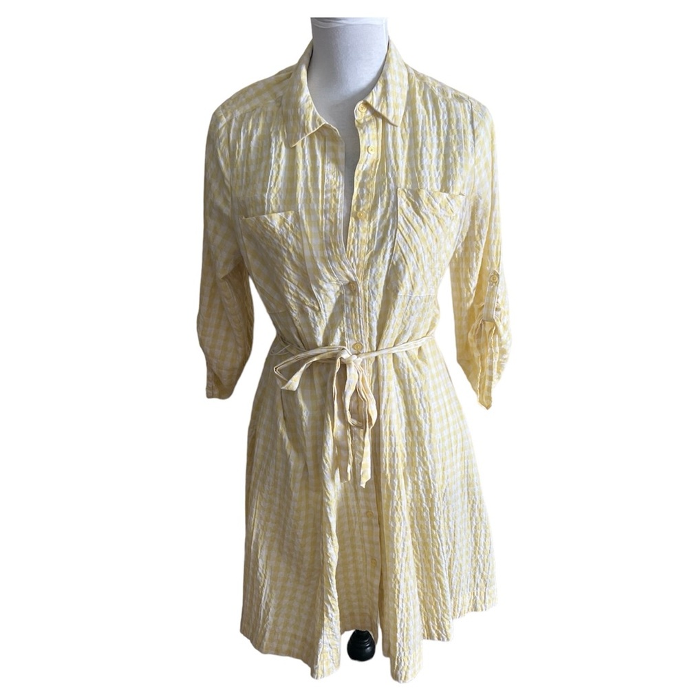 Como Vintage | Vintage Yellow Button Up Dress Size Medium